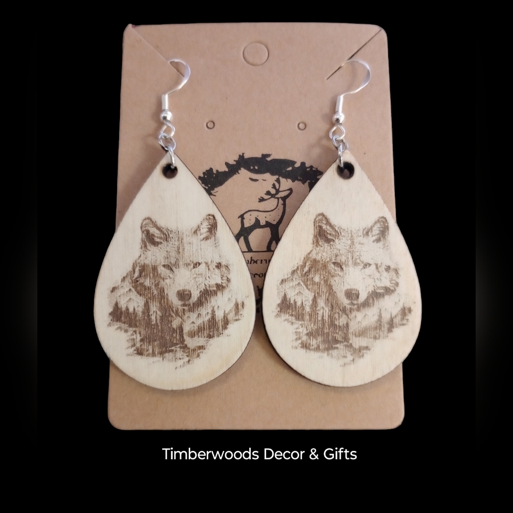 Mountain Wolf Earrings